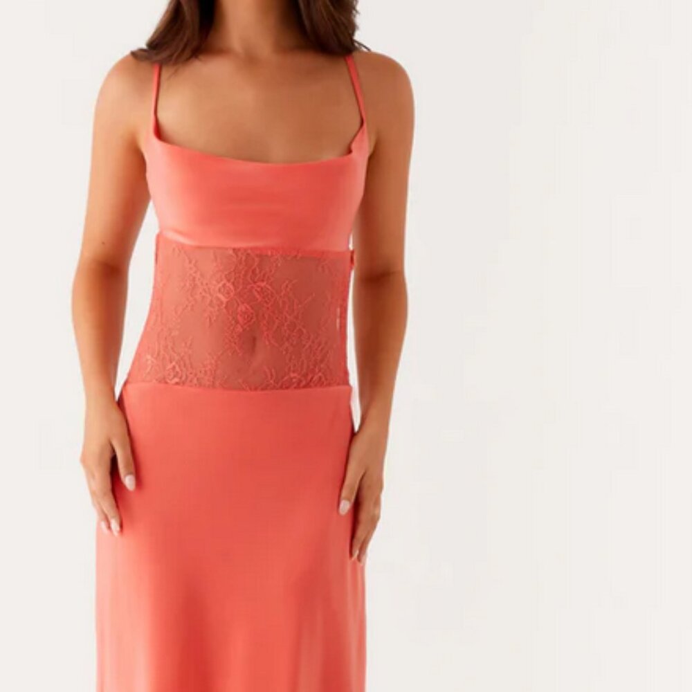 Peppermayo Exclusive - Shae Maxi Dress - Tangerine / Orange Size 2